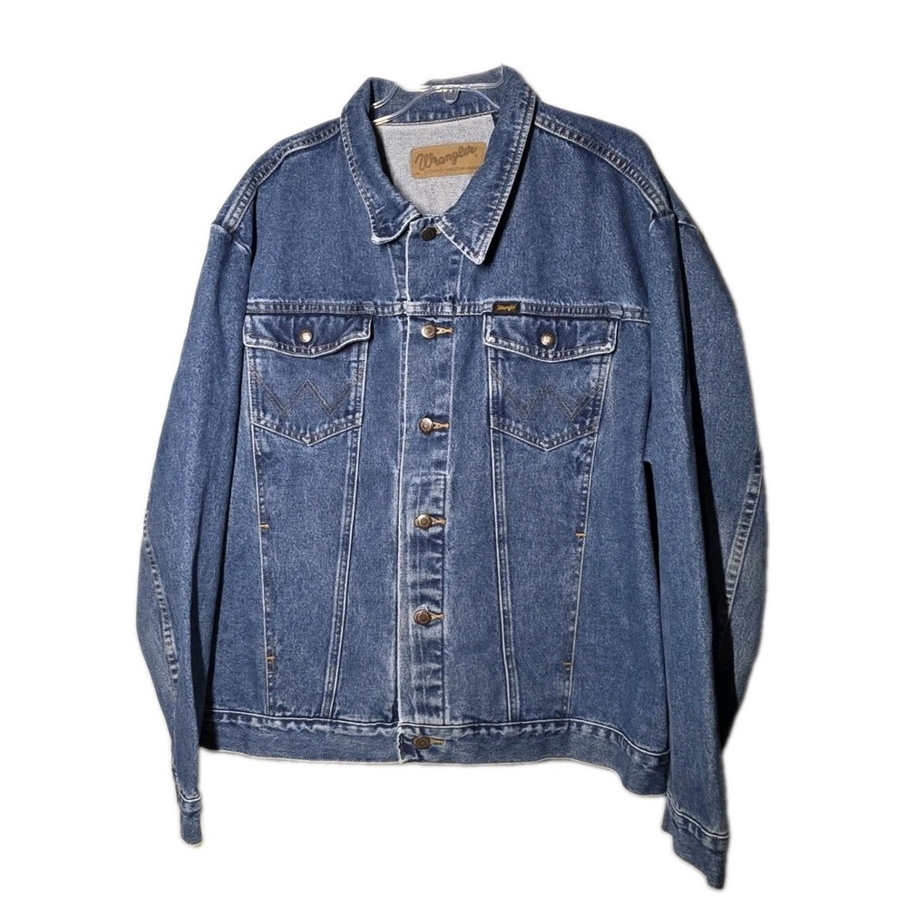Vintage Wrangler Jacket Mens Size XXL Blue Denim Western Jacket  Cowboy